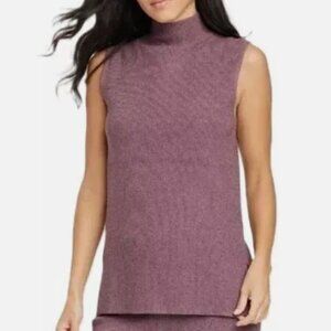 A New Day Mock Neck Ribbed Sleeveless Tunic